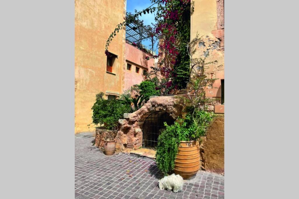 Вилла Casa Eva With Outdoor Heated Jacuzzi And Hamam Ханья Экстерьер фото