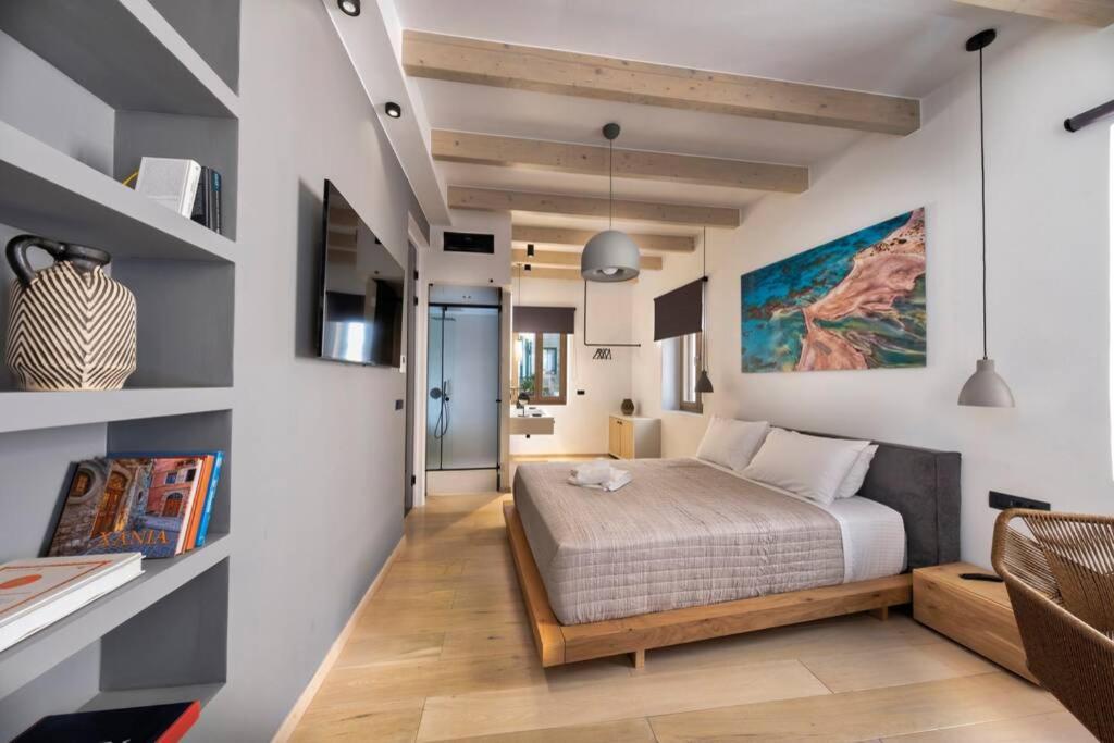 Вилла Casa Eva With Outdoor Heated Jacuzzi And Hamam Ханья Экстерьер фото
